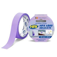 Малярська стрічка (скотч) HPX 4800 25 мм*25 м для делікатних поверхонь та чітких контурів (SR2525)