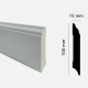 Плінтус з дюрополімеру GRANT DECO DSK-10015-1 (100 мм*15 мм) 2,4 м