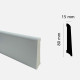 Плінтус з дюрополімеру GRANT DECO DSK-7915-1 (80 мм*15 мм) 2,4 м