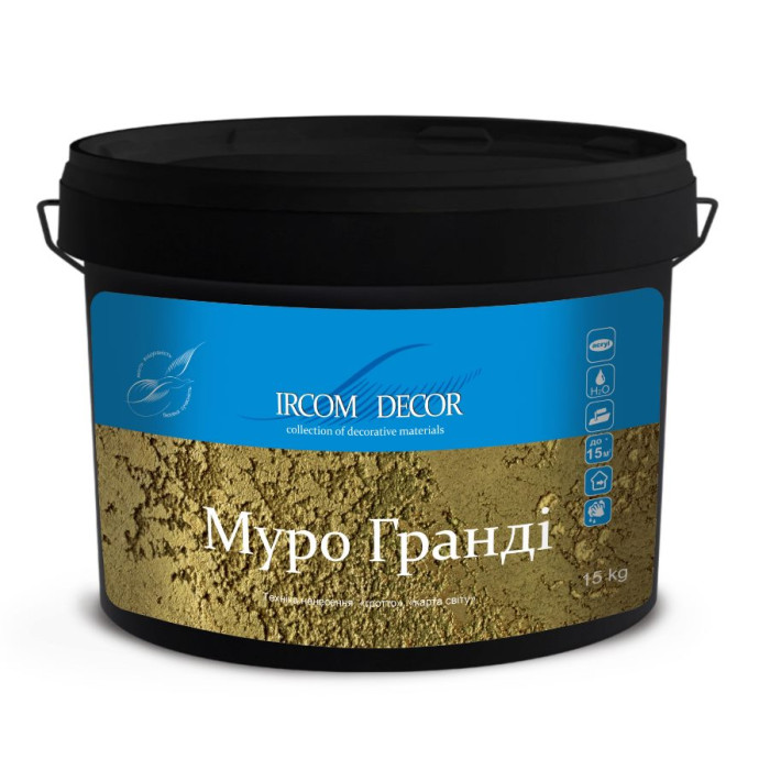 Штукатурка декоративна Ircom Decor Муро Гранді (ефект Гротто)  білий 15 кг