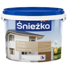 Фарба матова акрилова емульсійна для фасадів та зовнішніх стін Sniezka EXTRA FASAD, 14 кг, білий, матовий