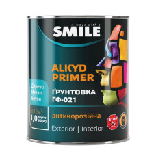 Грунтовка SMILE ГФ-021 антикорозійна сірий 0,9 кг