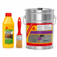  Гідрофобне покриття для підлог з ефектом "мокрого каменю" Sikagard-610 WS Floor, 3 л + Sika Sikagard-S 1 л  + пензель Beorol 30 мм
