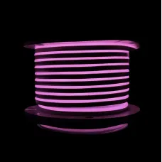 Світлодіодний неон PROLUM™ 8x16, IP68, 220V, Series "GL", Рожевий, PRO