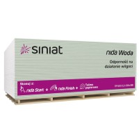Гіпсокартон вологостійкий NIDA Siniat 12.5*1200*2500 мм