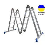 Шарнірна драбина-стрем'янка VIRASTAR ACROBAT 4x4 сходинок, довжина 4,7 м