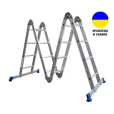 Шарнірна драбина-стрем'янка VIRASTAR ACROBAT 4x4 сходинок, довжина 4,7 м
