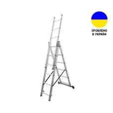 Алюмінієва трьохсекційна драбина TRIOMAX VIRASTAR 3x6 сходинок
