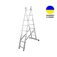 Алюмінієва двосекційна драбина DUOMAX VIRASTAR 2x8 сходинок