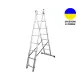 Алюмінієва двосекційна драбина DUOMAX VIRASTAR 2x8 сходинок