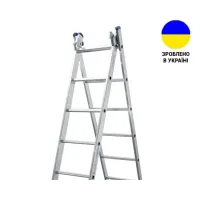 Алюмінієва двосекційна драбина DUOMAX VIRASTAR 2x12 сходинок