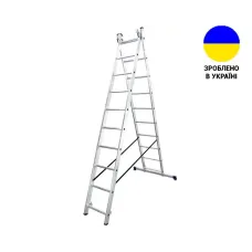 Алюмінієва двосекційна драбина DUOMAX VIRASTAR 2x10 сходинок