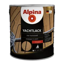 Лак яхтовий глянцевий Alpina Yachtlack прозорий 2,5 л 