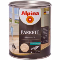 Лак Parkettlack Glaenzend Alpina шовквисто-матовий 0.75 л прозорий