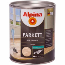Лак Parkettlack Glaenzend Alpina шовквисто-матовий 0.75 л прозорий