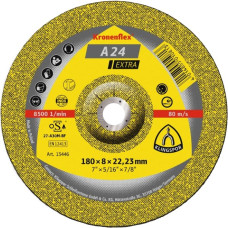 Зачисний круг по металу Klingspor Kronenflex A 24 Extra 125*6*22.23 мм увігнутий центр (188466)